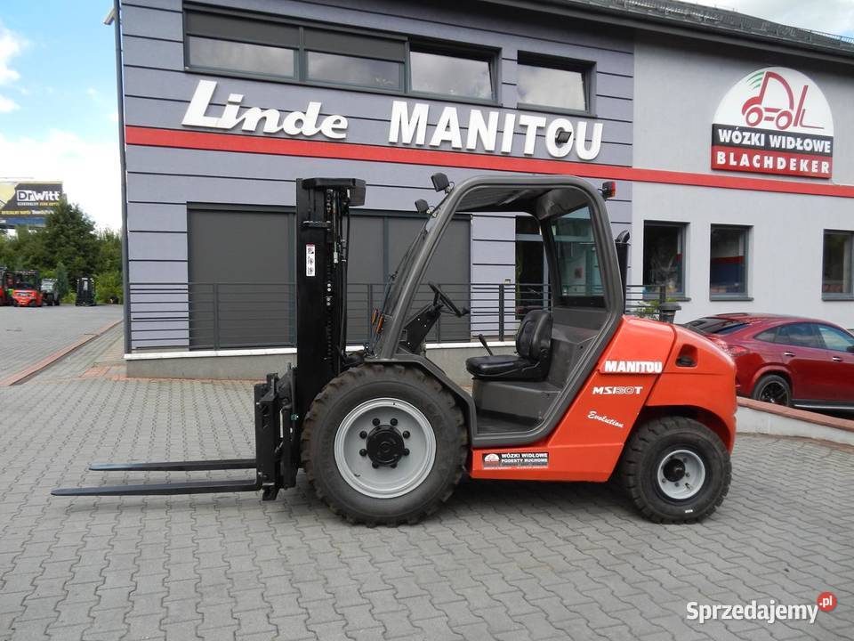 Terenowy wózek widłowy Manitou MSI30T Triplex regulowane widły Mogilany