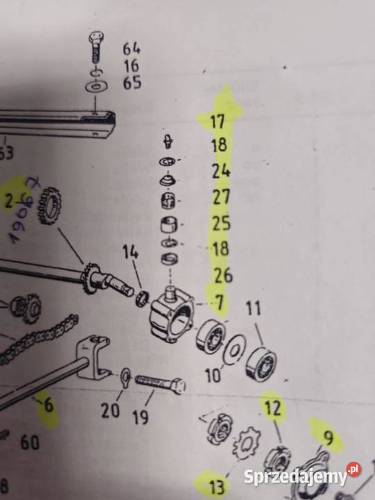 Zestaw naprawczy obudowy napędu kosy Fortschritt Konstantynów Łódzki