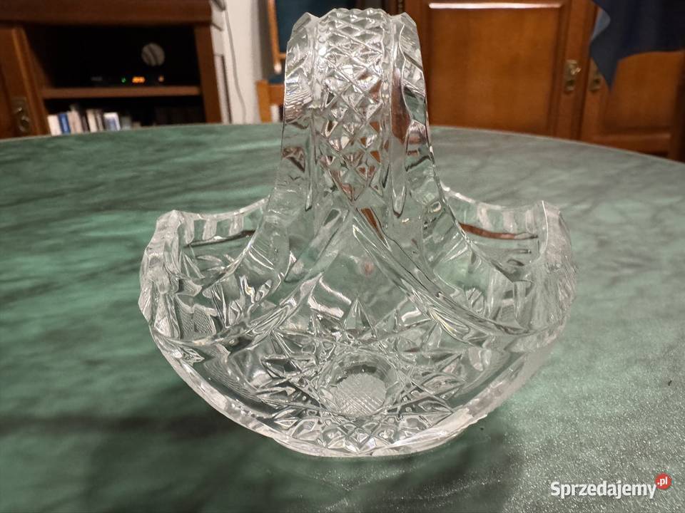 Koszyczek kryształowy z czasów PRL mały lata 80