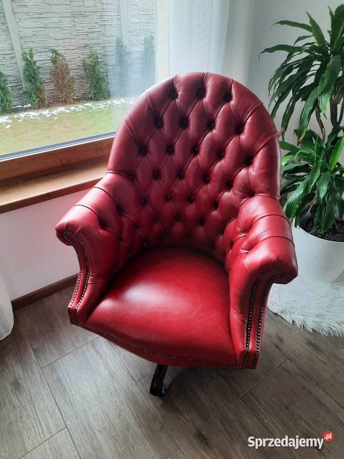 Fotel biurowy Chesterfield Skóra Crest Poznań