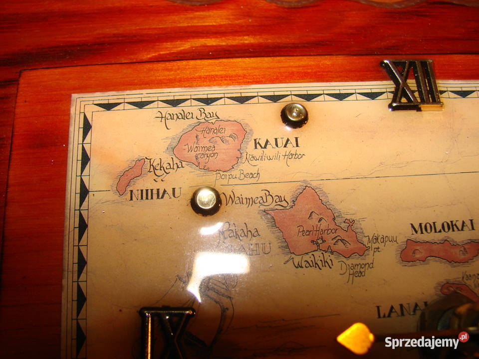 HAWAII pamiątkowy zegar Pozostałe pomorskie Pruszcz Gdański