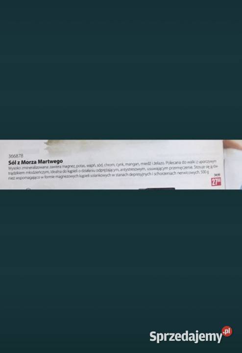 Sól z Morza Martwego Nisko