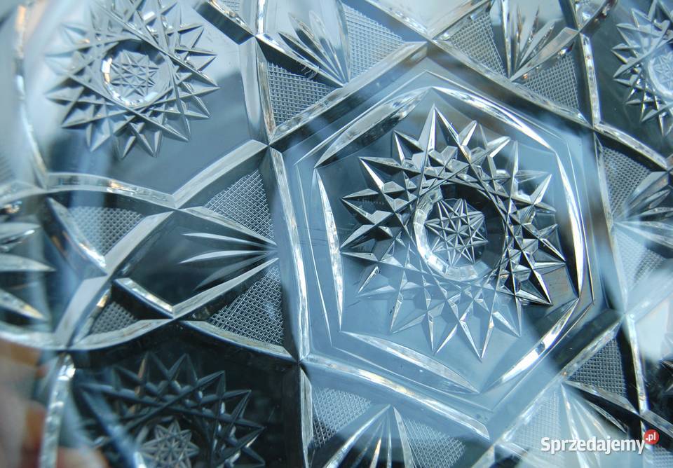 Patera kryształowa 29 kryształ szlifowany PRL Patery Lublin sprzedam