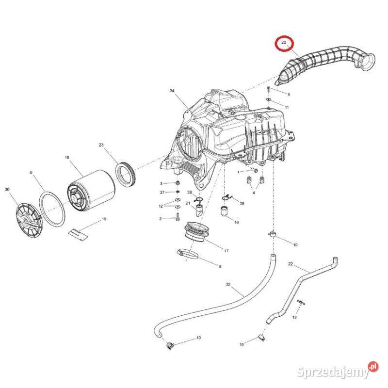 Rura ssąca filtra powietrza Canam outlander Nowy Sącz
