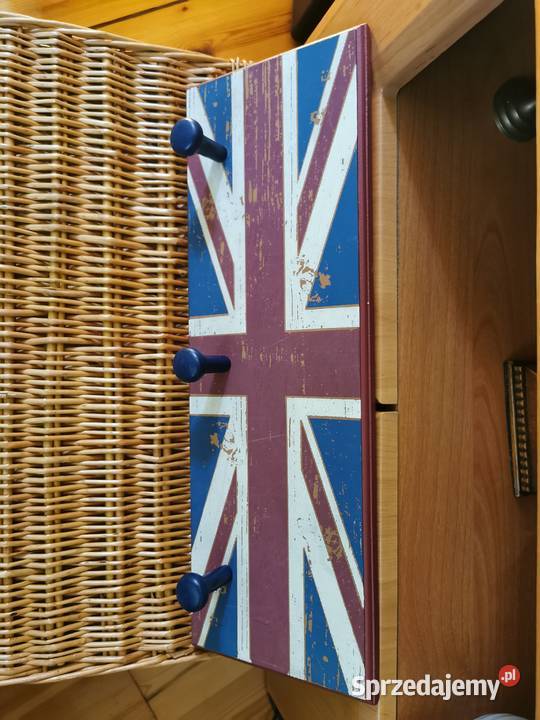 stylowy drewniany wieszak Vintage brytyjska Pozostałe Łódź