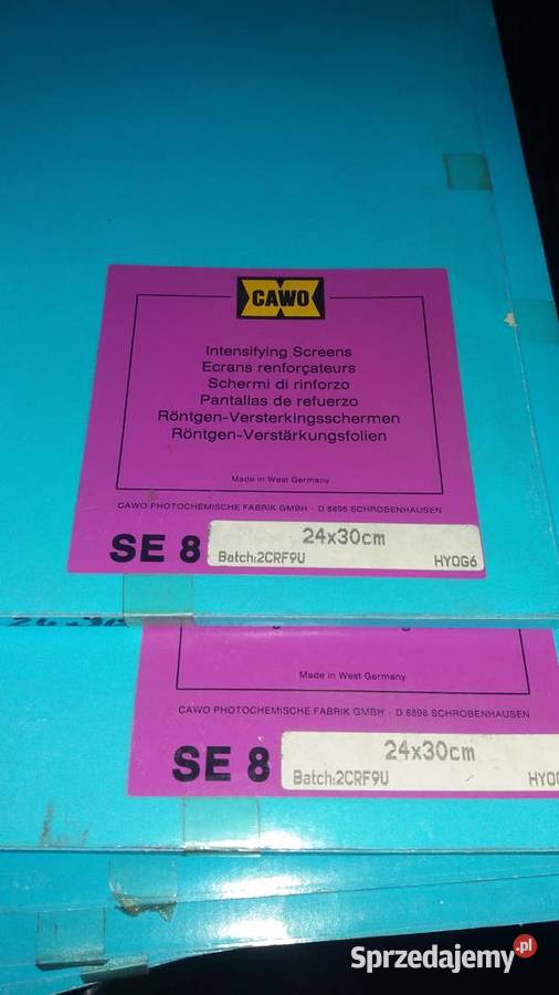 Ekrany folie wzmacniające Rtg Cawo różne Pozostałe lubelskie