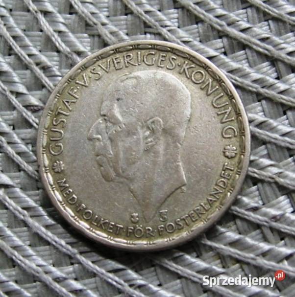 Szwecja 1 Korona 1946r SREBRO Kalisz