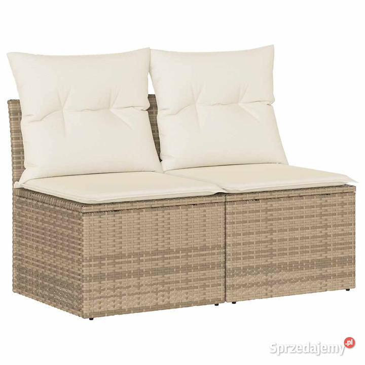 4cz sofa ogrodowa z poduszkami beżowy rattan PE Zestawy mebli ogrodowych mazowieckie Warszawa