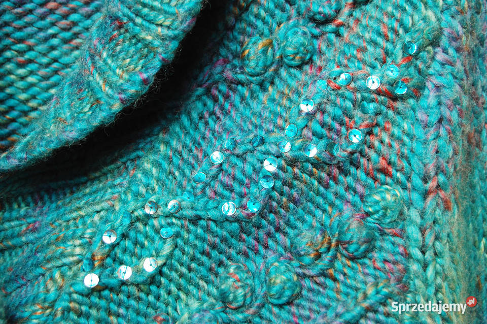 DKNY sweter bolerko turkus wełna 34 XS Lublin sprzedam