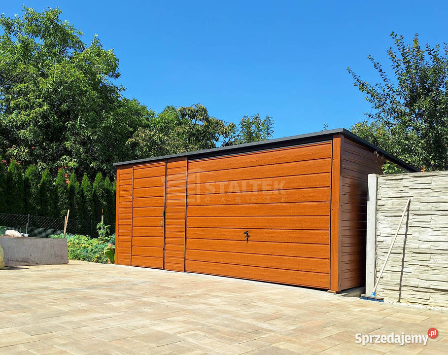 Garaż blaszany 5x6m Brama uchylna drzwi Iława