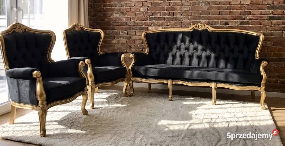Komplet Ludwik Ludwikowski sofa fotele kanapa Jagodnik