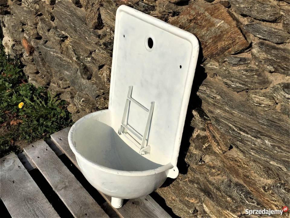 PIĘKNY STARY WYSOKI ZLEW ŻELIWNY PRZEDWOJENNY