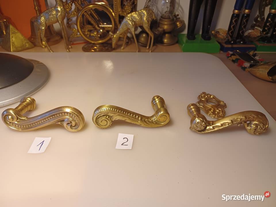 Duża klamka mosiężna do drzwi Klamki i uchwyty