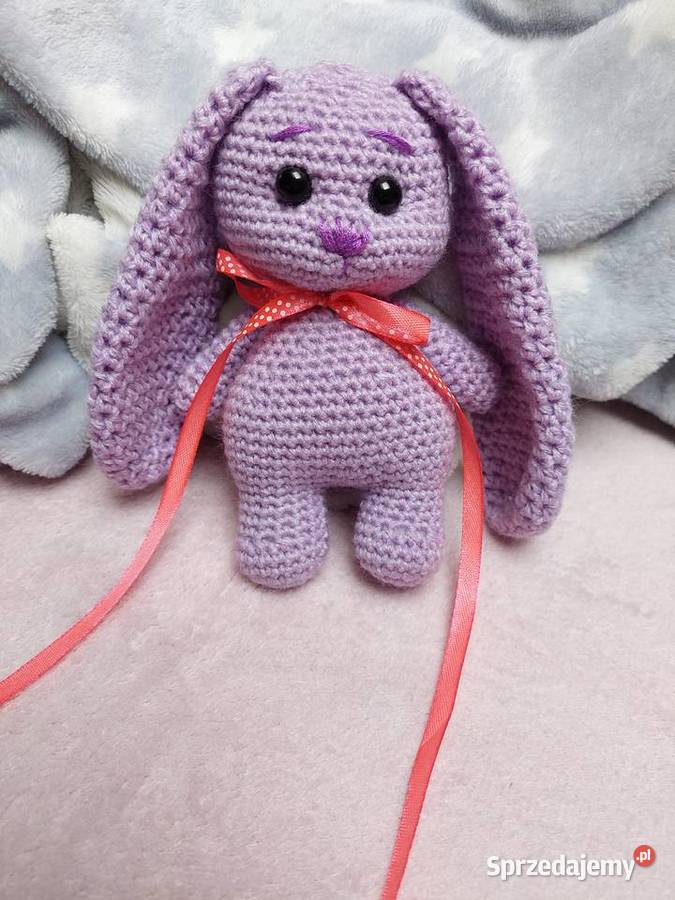 Króliczek wykonany na szydełku kujawsko-pomorskie Bydgoszcz