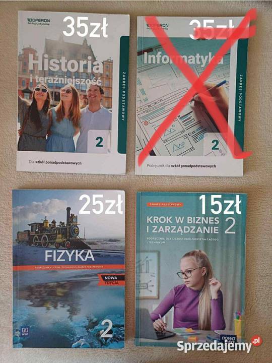 Podręczniki I i II liceum Kutno sprzedam