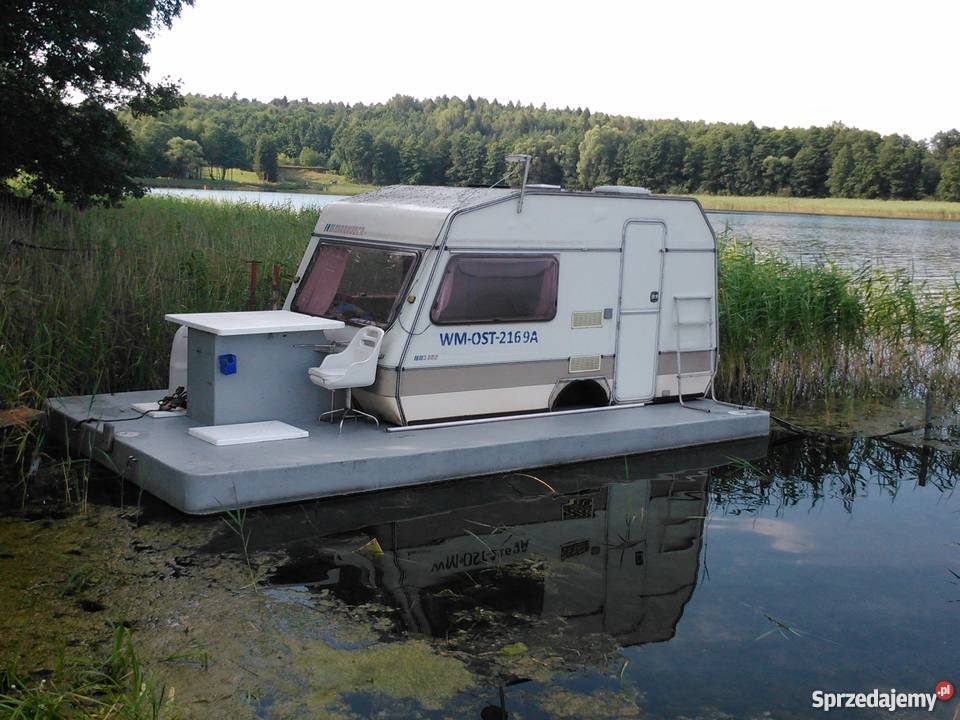 Przyczepa kempingowa na wodzie pływadło Morąg