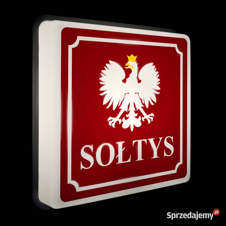 SOŁTYS WÓJT podświetlana tabliczka lampa LED Warszawa