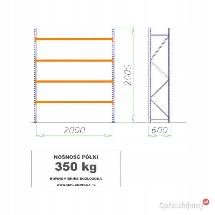REGAŁ METALOWY MAGAZYNOWY WYTRZYMAŁY MOCNY MRC9 Starogard Gdański sprzedam