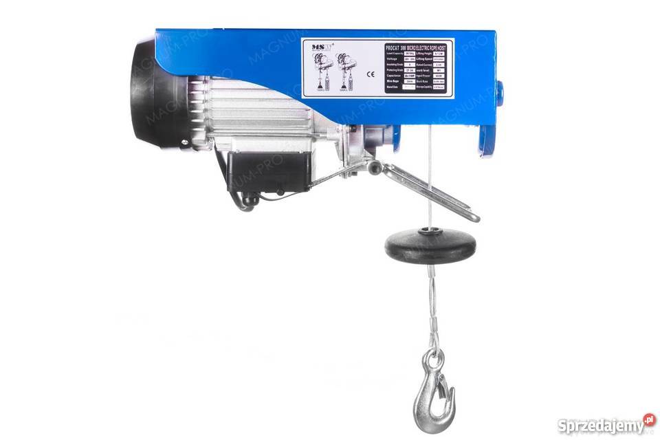 DŻWIG budowlany wyciągarka linowa udźwig 400 Poczesna