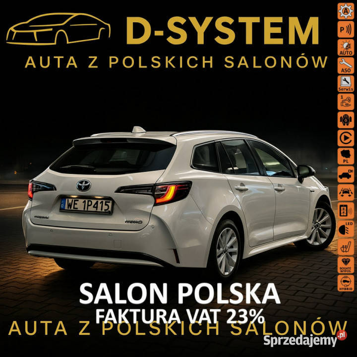 Toyota Corolla 20r Salon Polska 18 HYBRID 1wł z czujnik martwego pola Białystok sprzedam