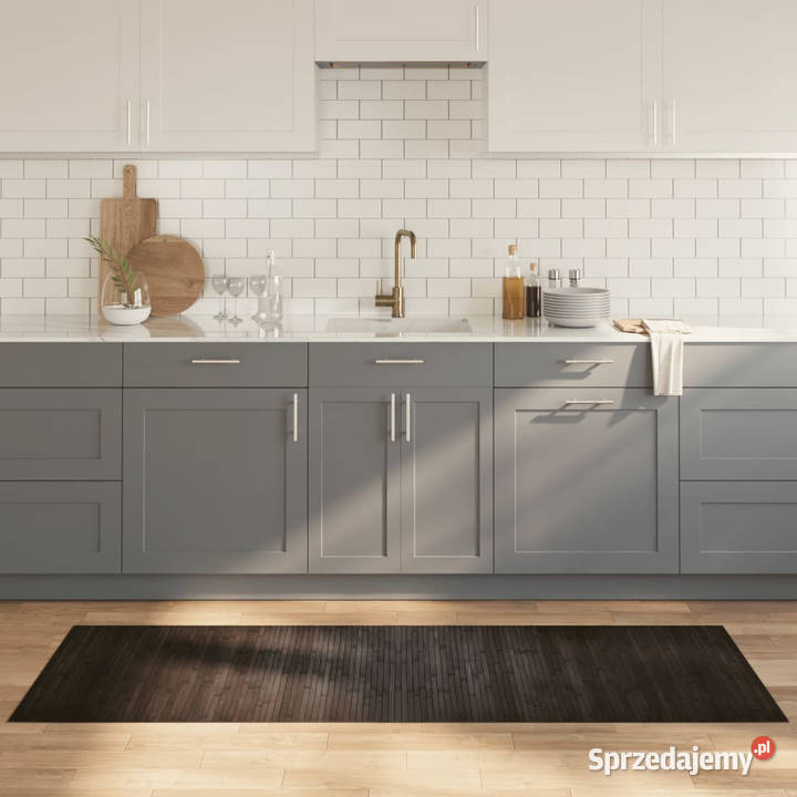 Dywan prostokątny ciemnobrązowy 70x200 bambusowy Warszawa sprzedam