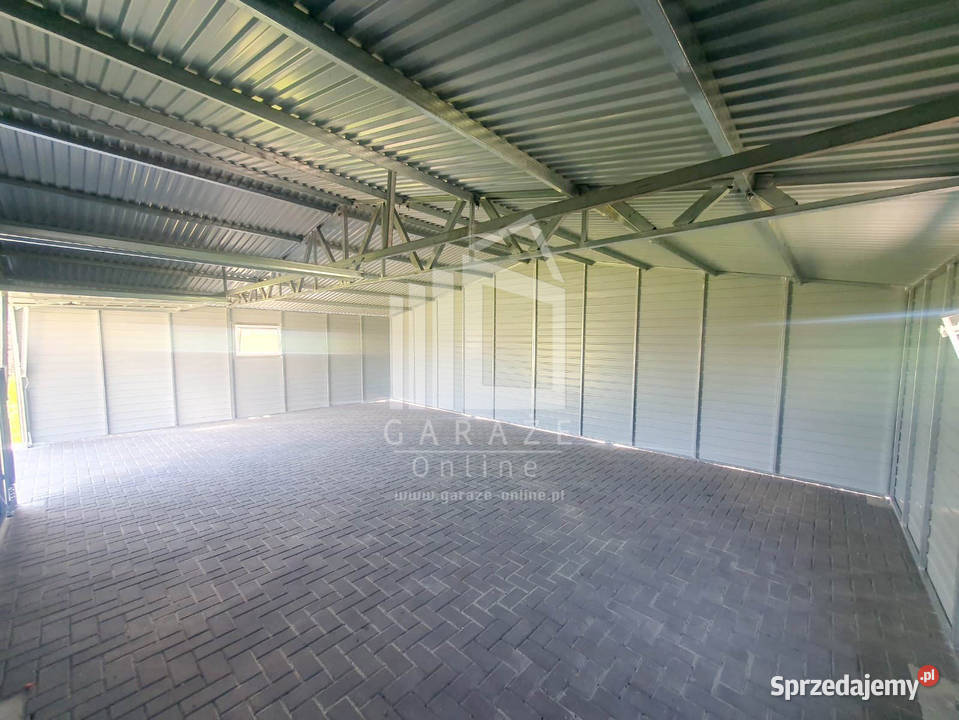 GARAŻ BLASZANY 9m x 6m dwuspad 3x Brama okno małopolskie Niepołomice