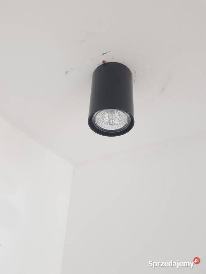 Lampa sufitowa TUBA CYLINDER czarny połysk 1x50W