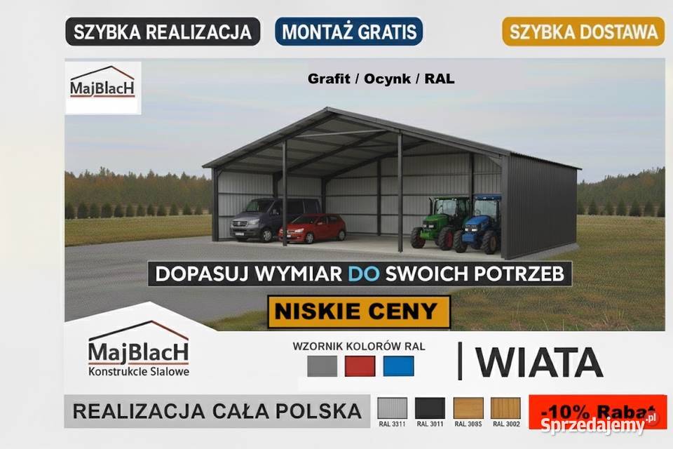 A182Garaż Grafitowy kolory RAL Blaszak podkarpackie sprzedam