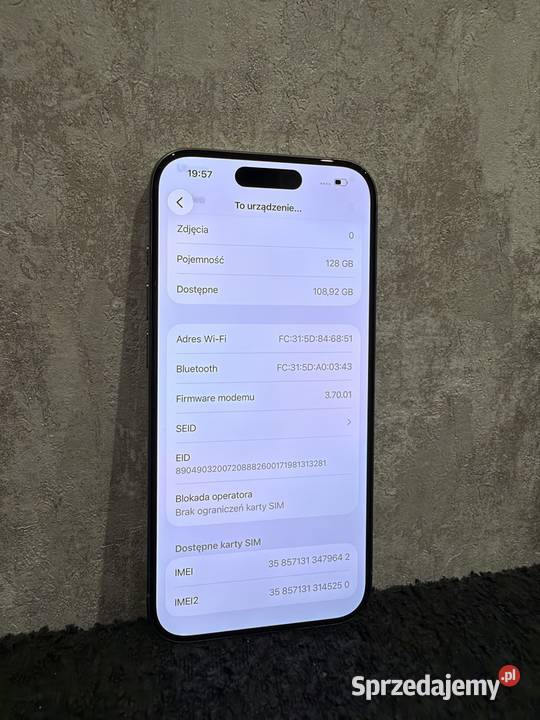 iPhone 15 Pro 128GB TANIO wielkopolskie Kalisz sprzedam