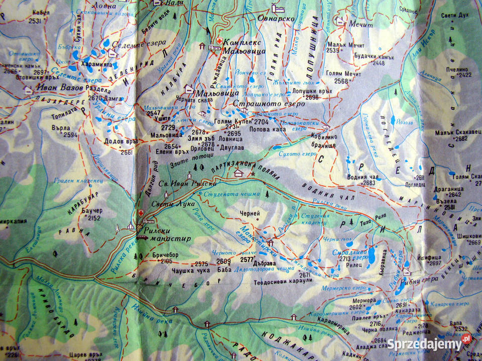 Riła mapa turystyczna Limanowa