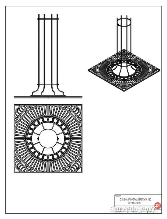 OSŁONA PIONOWA DRZEWA 150 prętx8