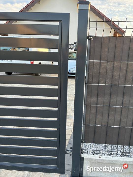 Brama dwuskrzydłowa w kolorze antracyt lubuskie