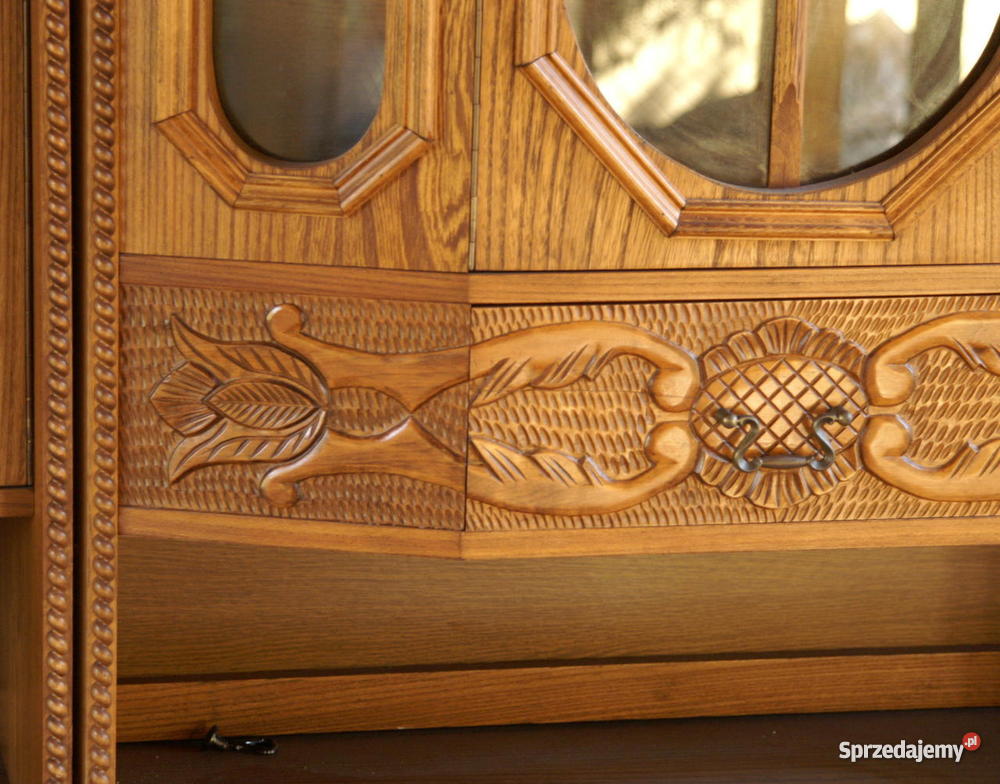 Segment dębowy meblościanka dębowa regał dębowy Warszawa