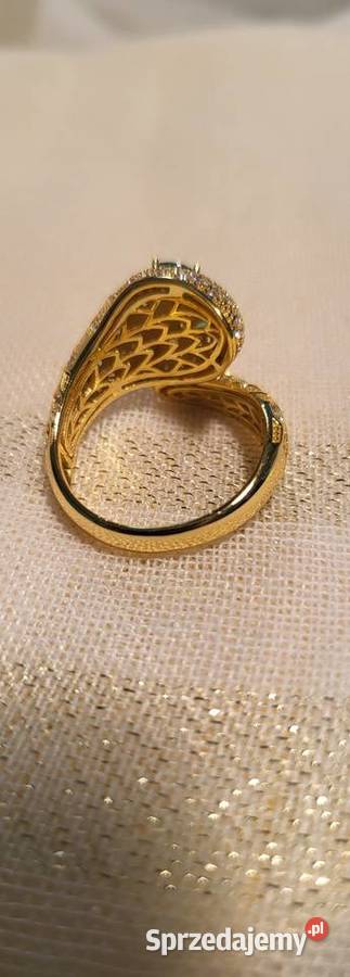 Pierścionek wąż ze srebra próby 925 Rachel Zoe z złoto śląskie Bielsko-Biała