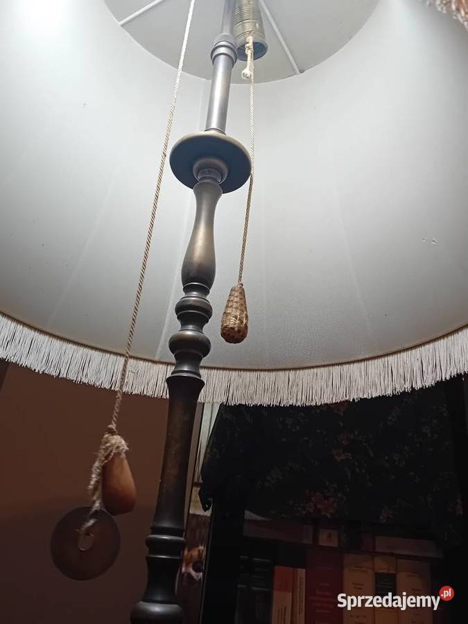 Stylowa lampa stojąca antyk mosiądż Szczecin