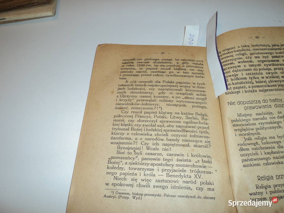 Nasza Wiara ks Fr Hodur 1920r małopolskie Nowy Sącz