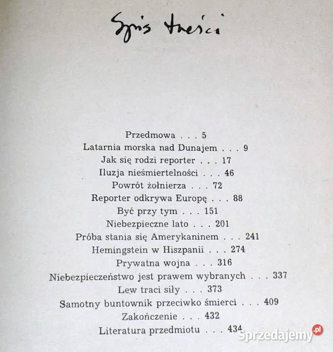 Hemingway reporter Drahoslav Machala Ivan Pozostałe Chełm sprzedam