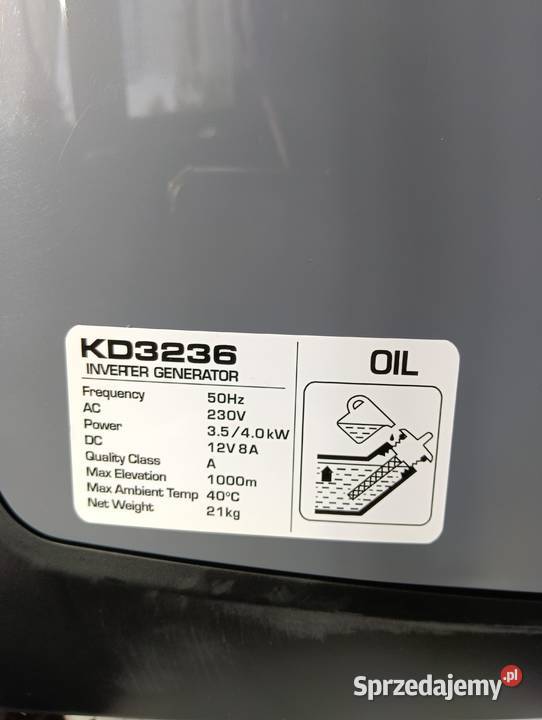Agregat prądotwórczy inverter KraftDele Pisarzowice sprzedam
