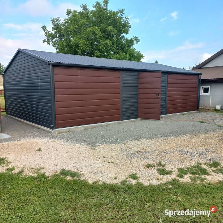 9x6 Garaż blaszany Antracyt mat obrócony spadek łódzkie Łask sprzedam