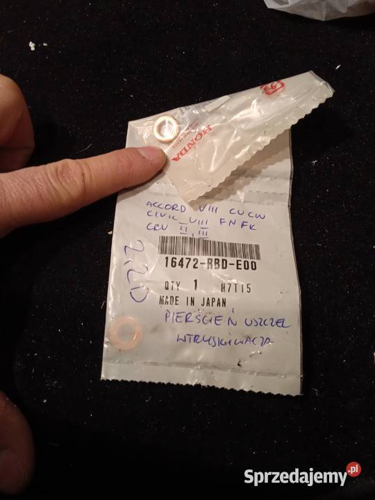 OEM Honda pierścień uszczelniający wtryskiwacza osobowe Części Łódź sprzedam