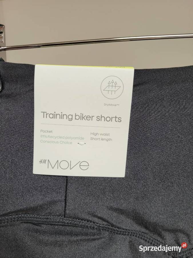 Czarne krótkie spodenki legginsy biker shorts Odzież sportowa