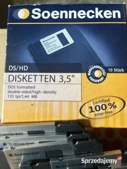 Dyskietki 35 Soennecken 144 MB 6 sztuk nowe Tuliszków