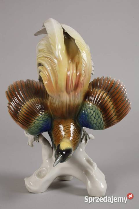 Porcelanowa figura Rajskiego ptaka Ens 19191945 Porcelana i szkło Poznań