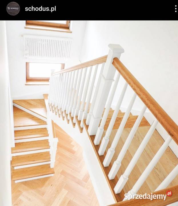 Schody drewniane gięte dywanowe na beton Bochnia sprzedam