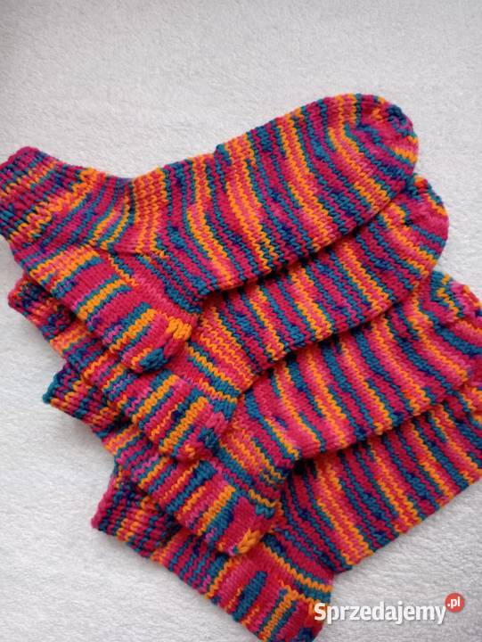 2 pary skarpet z włóczki 3941