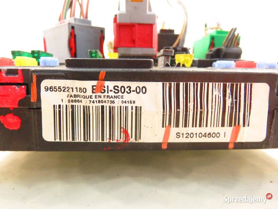 BSI PEUGEOT 407 20 HDi 9655221180 S120104600I Skrzynki bezpieczników