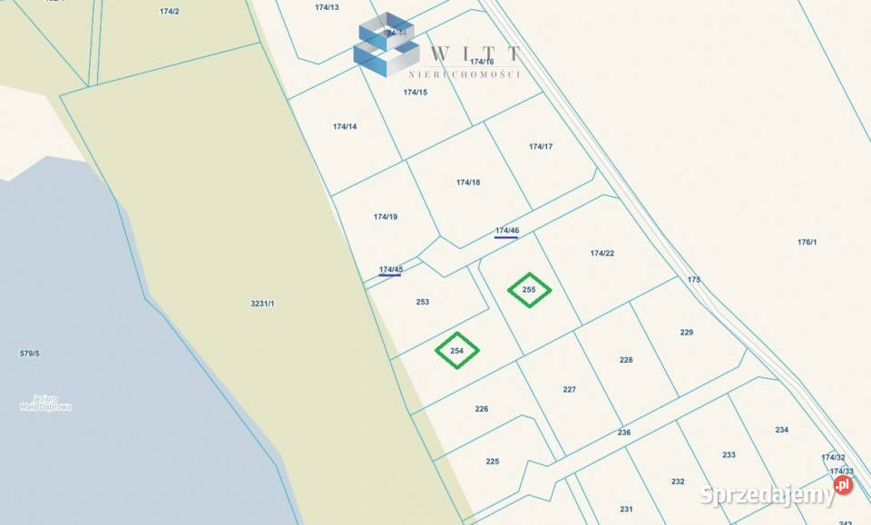 Działka Dąbrówno 2100m2 kanalizacja sprzedam