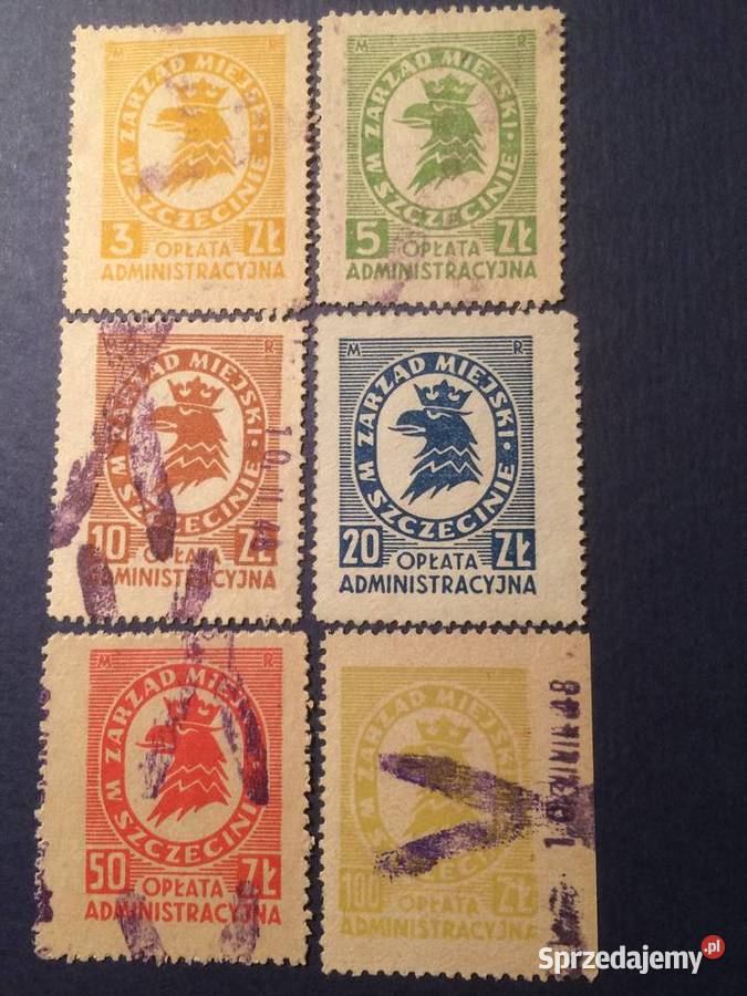 1143 Znaczki administracyjne Szczecin sprzedam