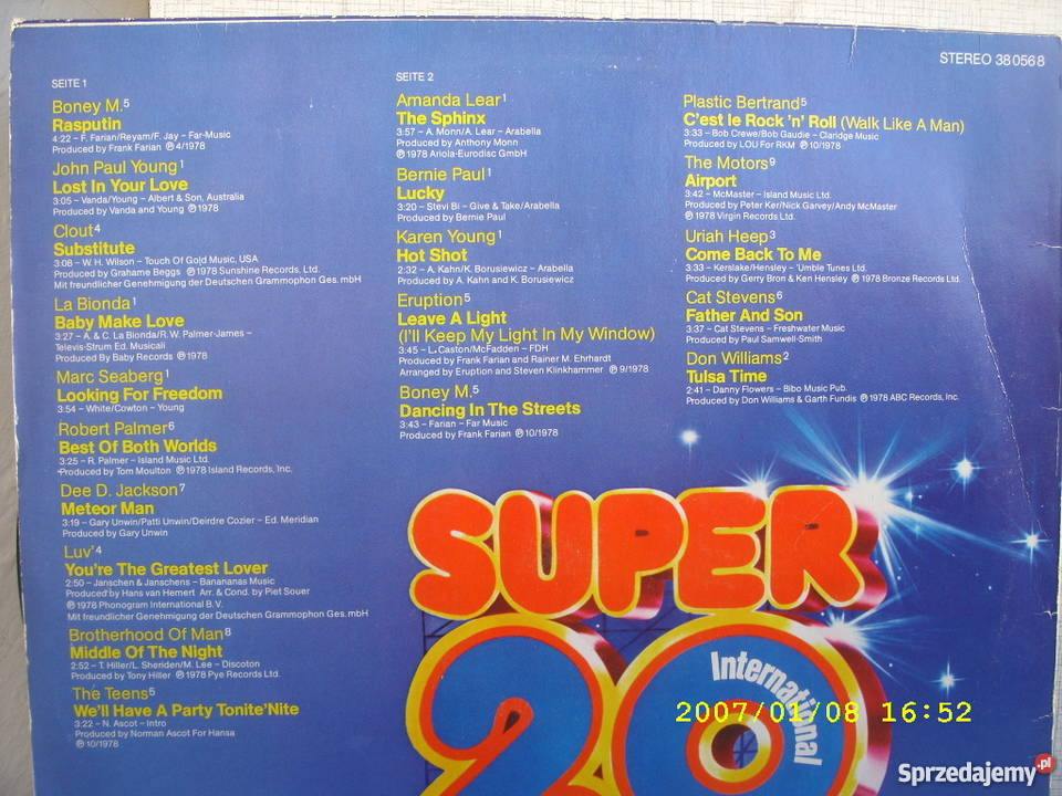 LP skladanka SUPER 20 STARLINGHITS płyta winylowa Wołów sprzedam