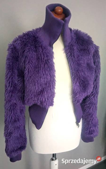 Futerko sztuczne bomberka fioletowe jesień zima Łódź
